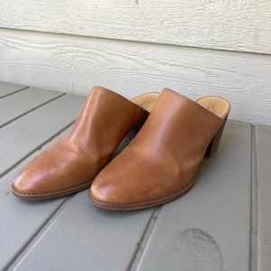 Madewell English Saddle Harper heeled mules